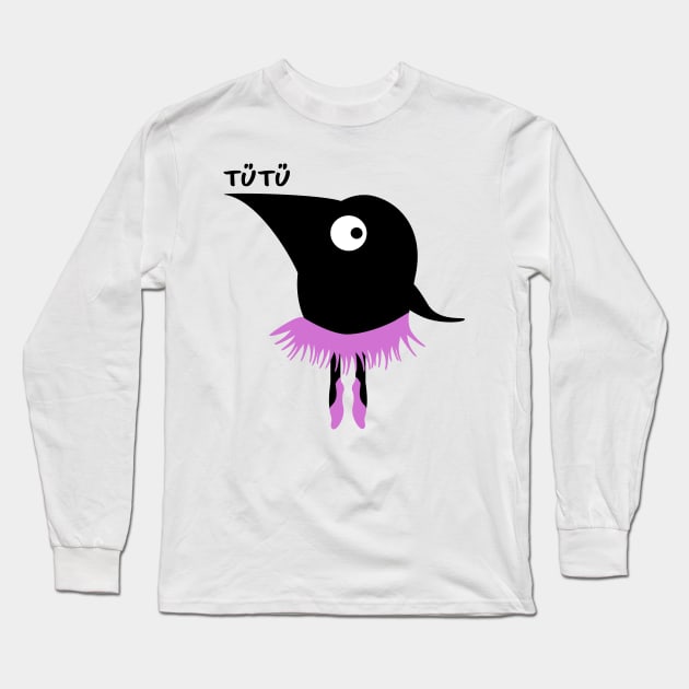 Raven does ballet Long Sleeve T-Shirt by spontania